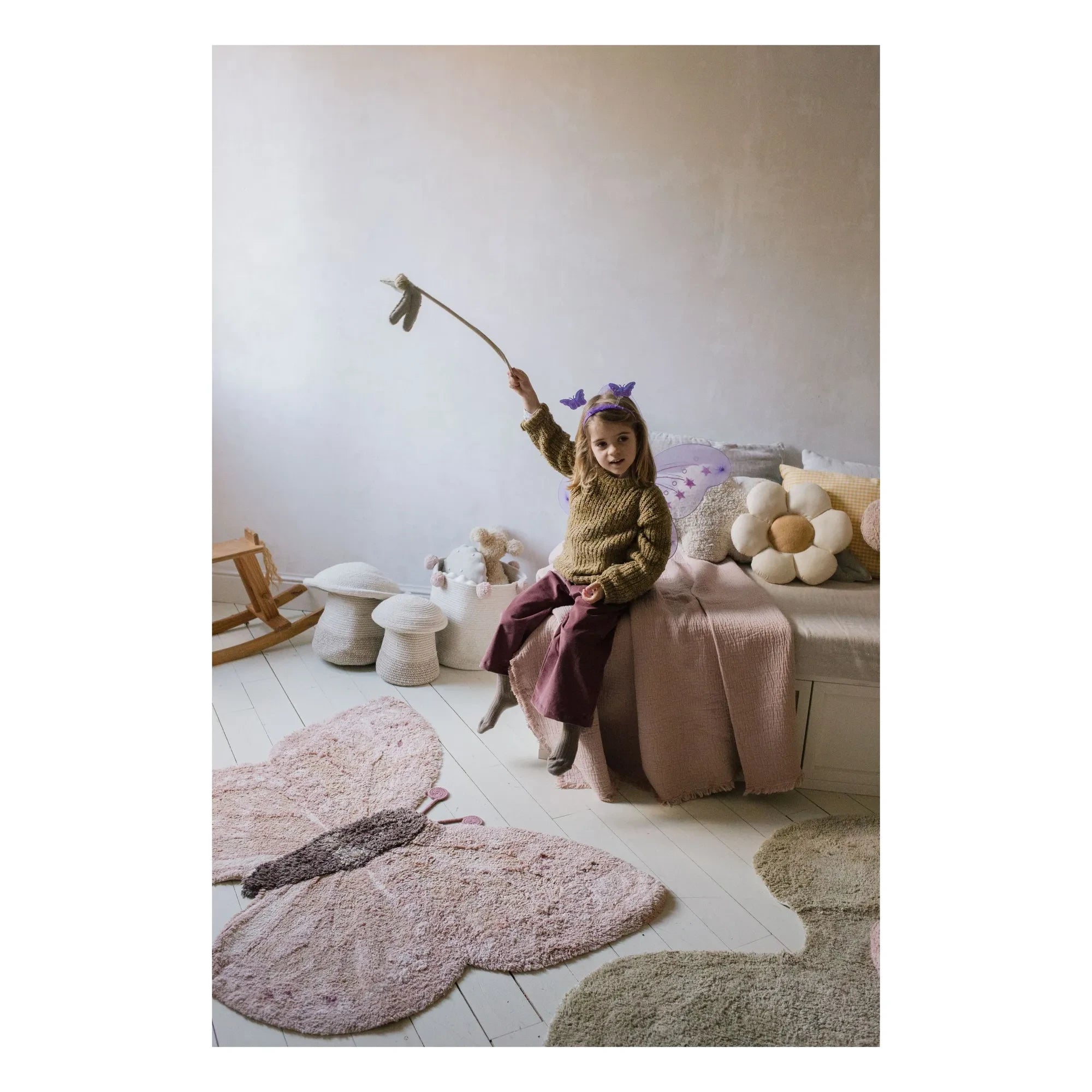 Lorena Canals - Butterfly Rug | Pink