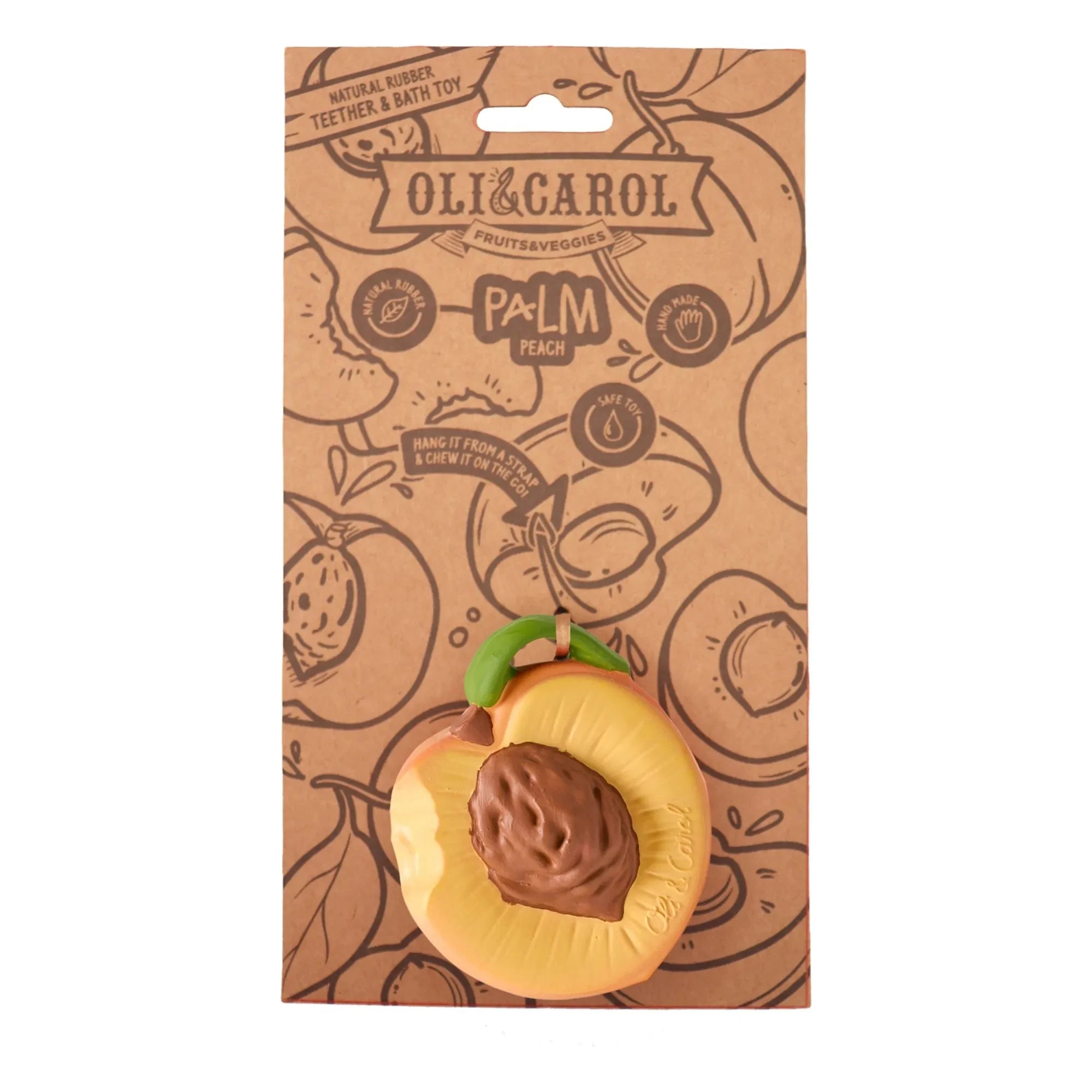 Oli & Carol - Palm Peach Teething Ring
