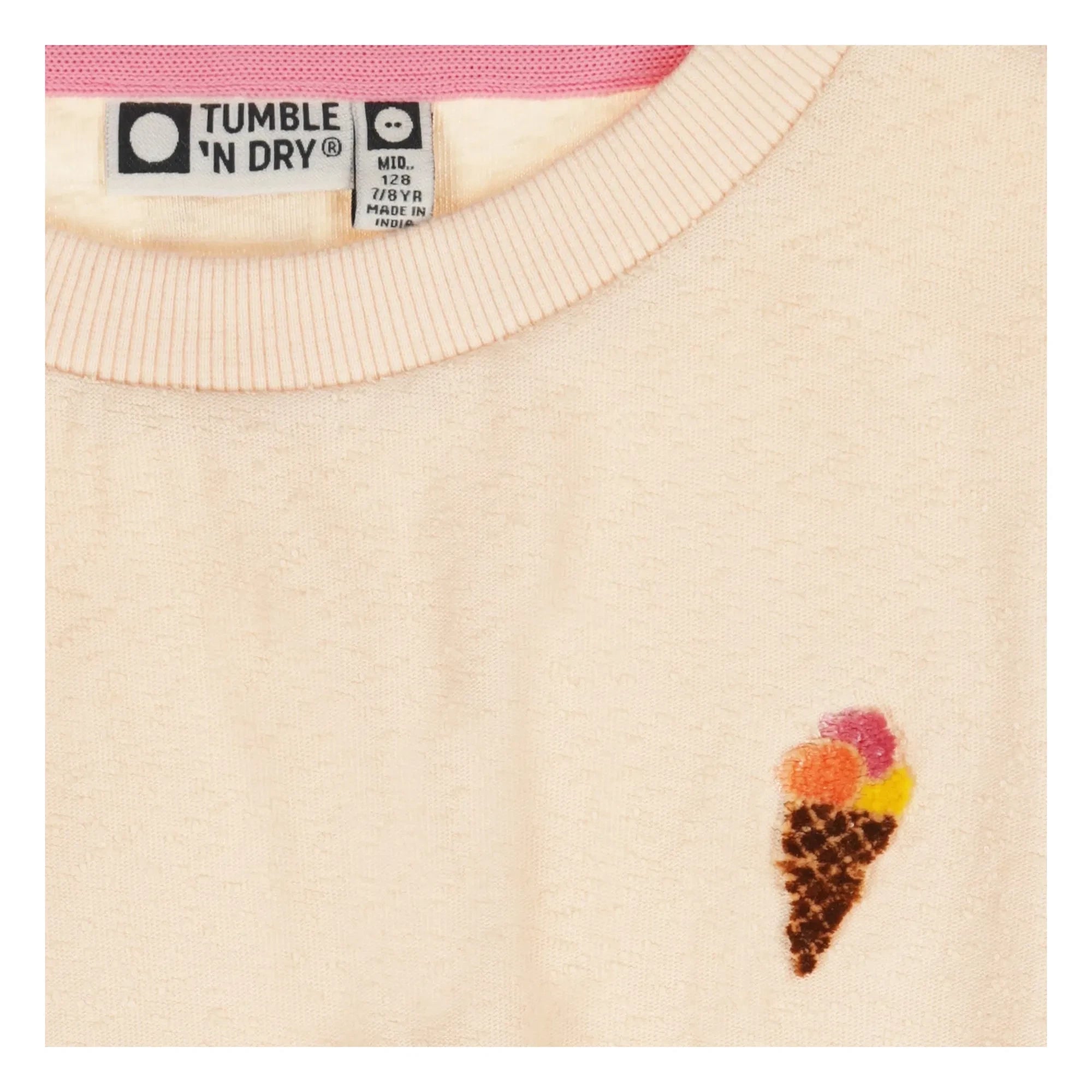 Tumble N'Dry - Short Bouquet Organic Cotton T-Shirt | Peach