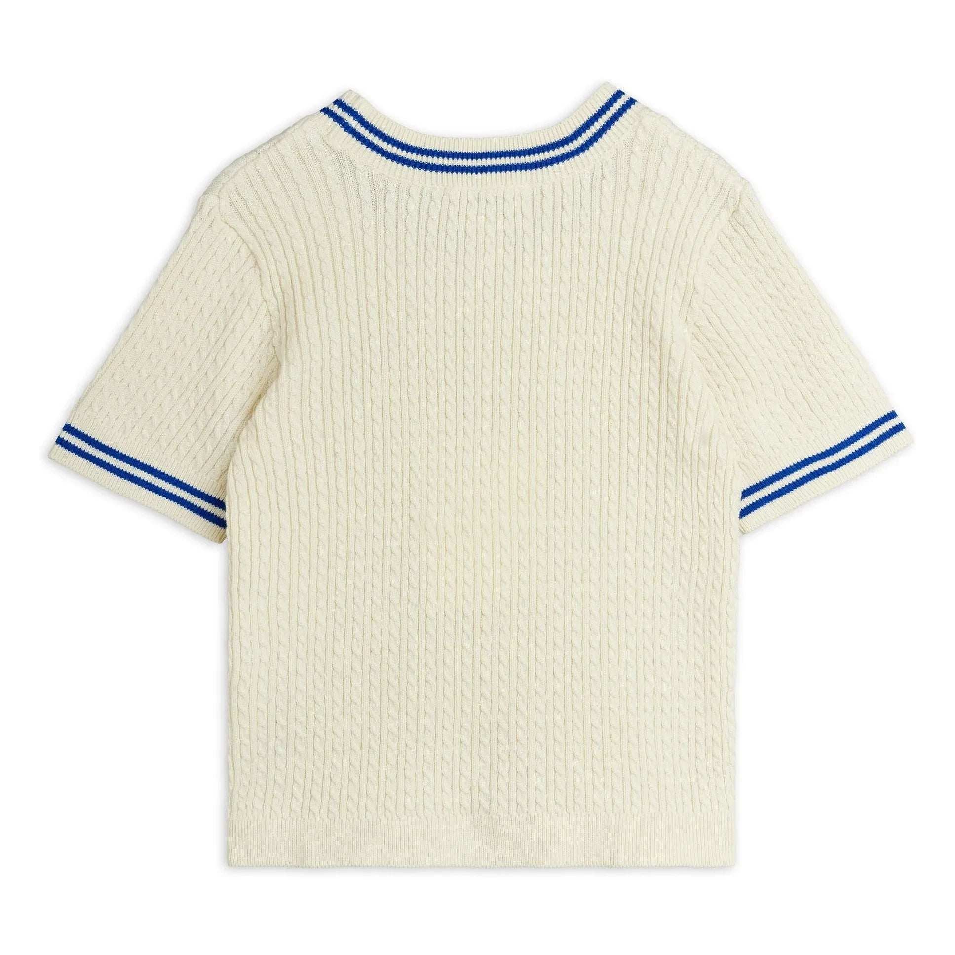 Mini Rodini - Organic Cotton Mesh T-shirt | Ecru