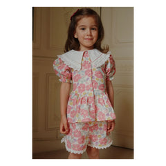 Konges Sløjd - Heart-Neck Organic Cotton Blouse | Pink