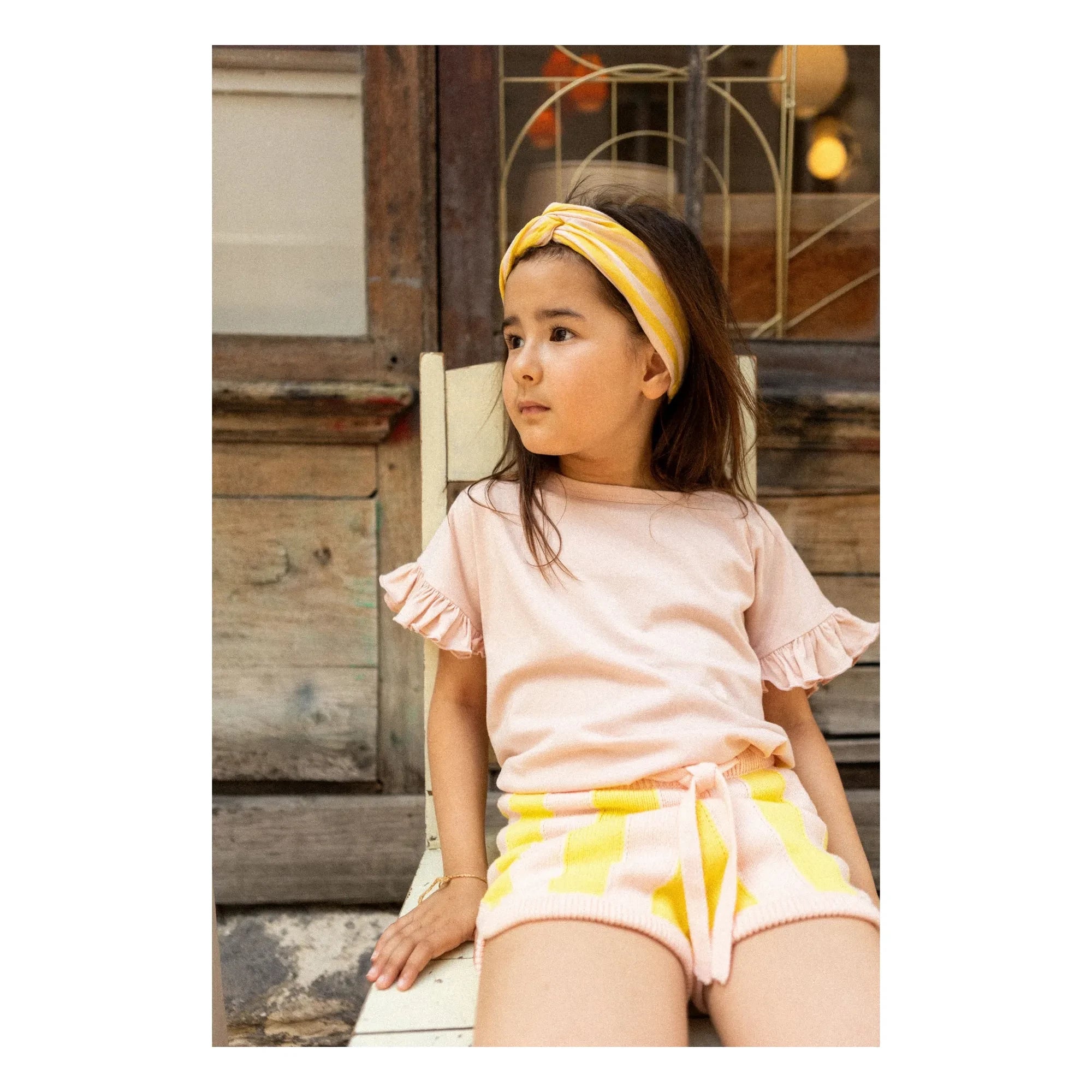 Louis Louise - Francesca Striped Headband | Yellow