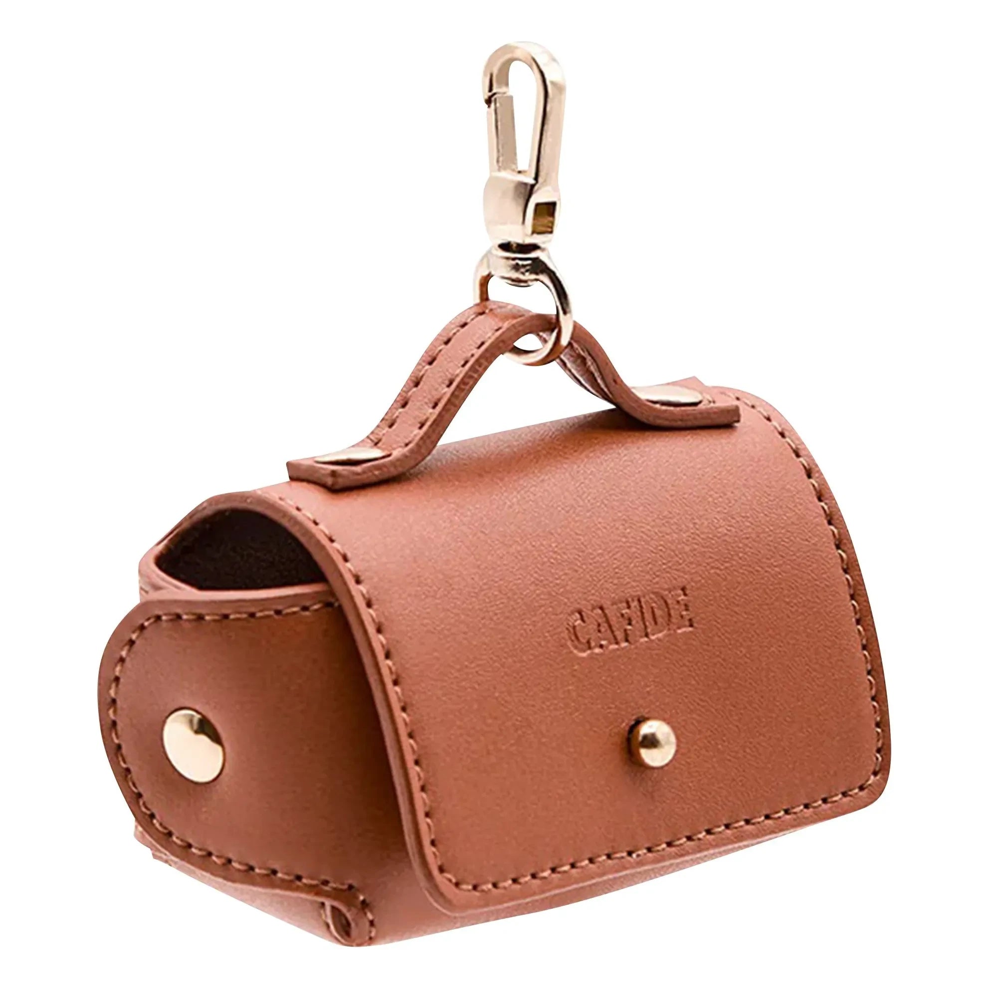 Cafide - Vegan leather bag dispenser | Brown