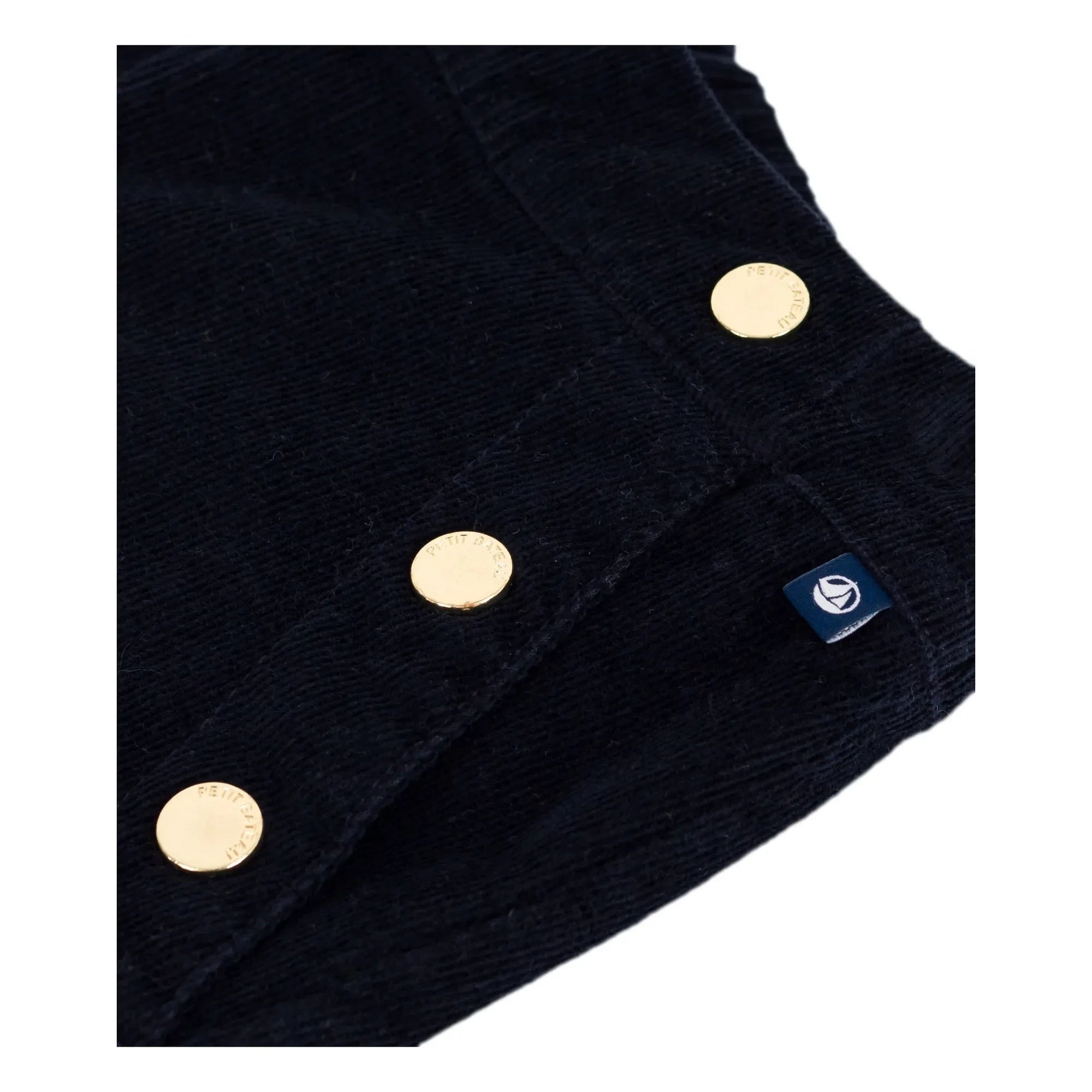Petit Bateau - Ribbed Velvet Bridge Pants | Night Blue