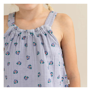 Jenest - Maddy Floral Print Organic Cotton Crop Top | Lavender