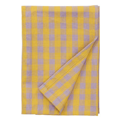 Madam Stoltz - Checked kitchen towel | Yellow