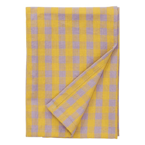 Madam Stoltz - Checked kitchen towel | Yellow