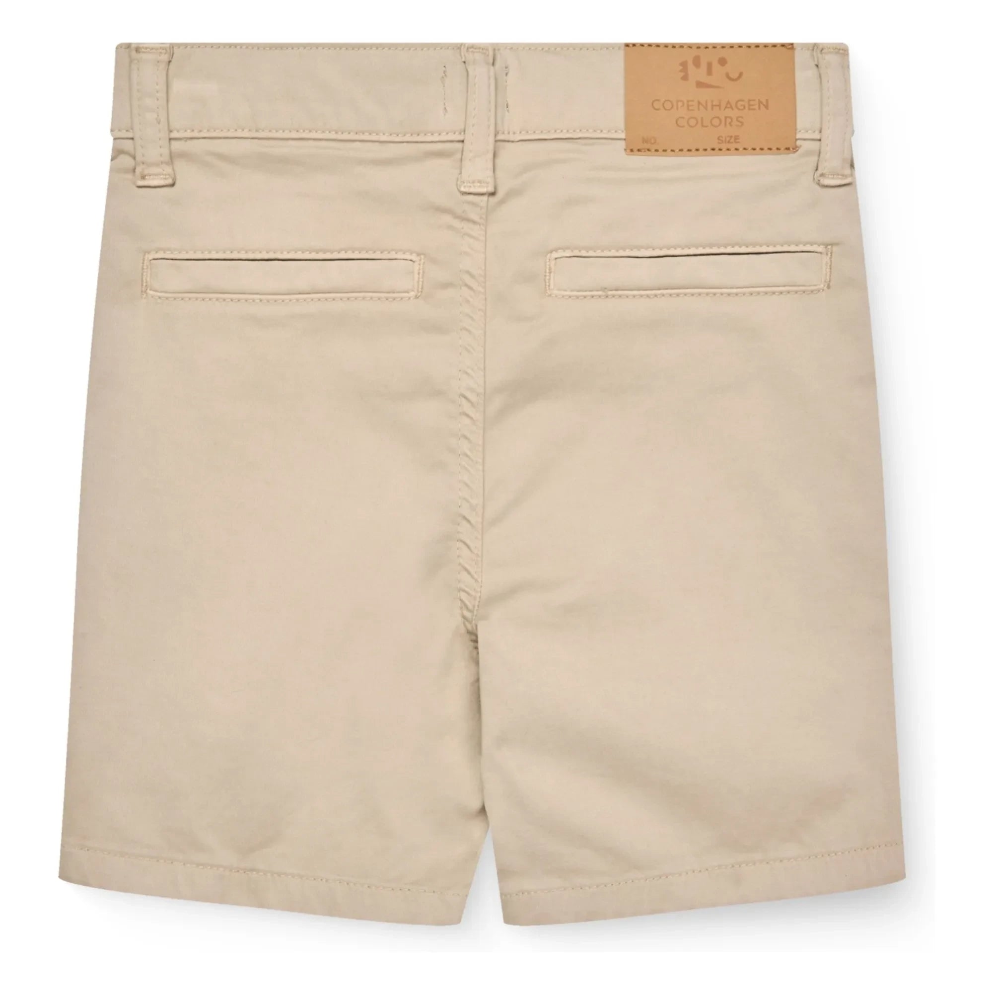 Copenhagen Colors - Organic cotton twill hemline shorts | Beige