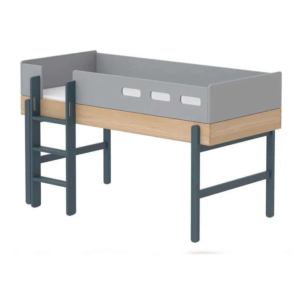 Flexa - Popsicle Mid-Height Bunk Bed 90x200cm | Blue