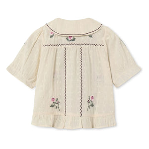 Fliink - Dobby Floral Blouse | Ecru