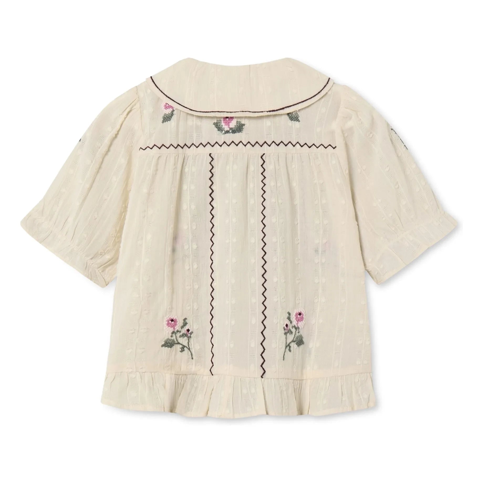 Fliink - Dobby Floral Blouse | Ecru