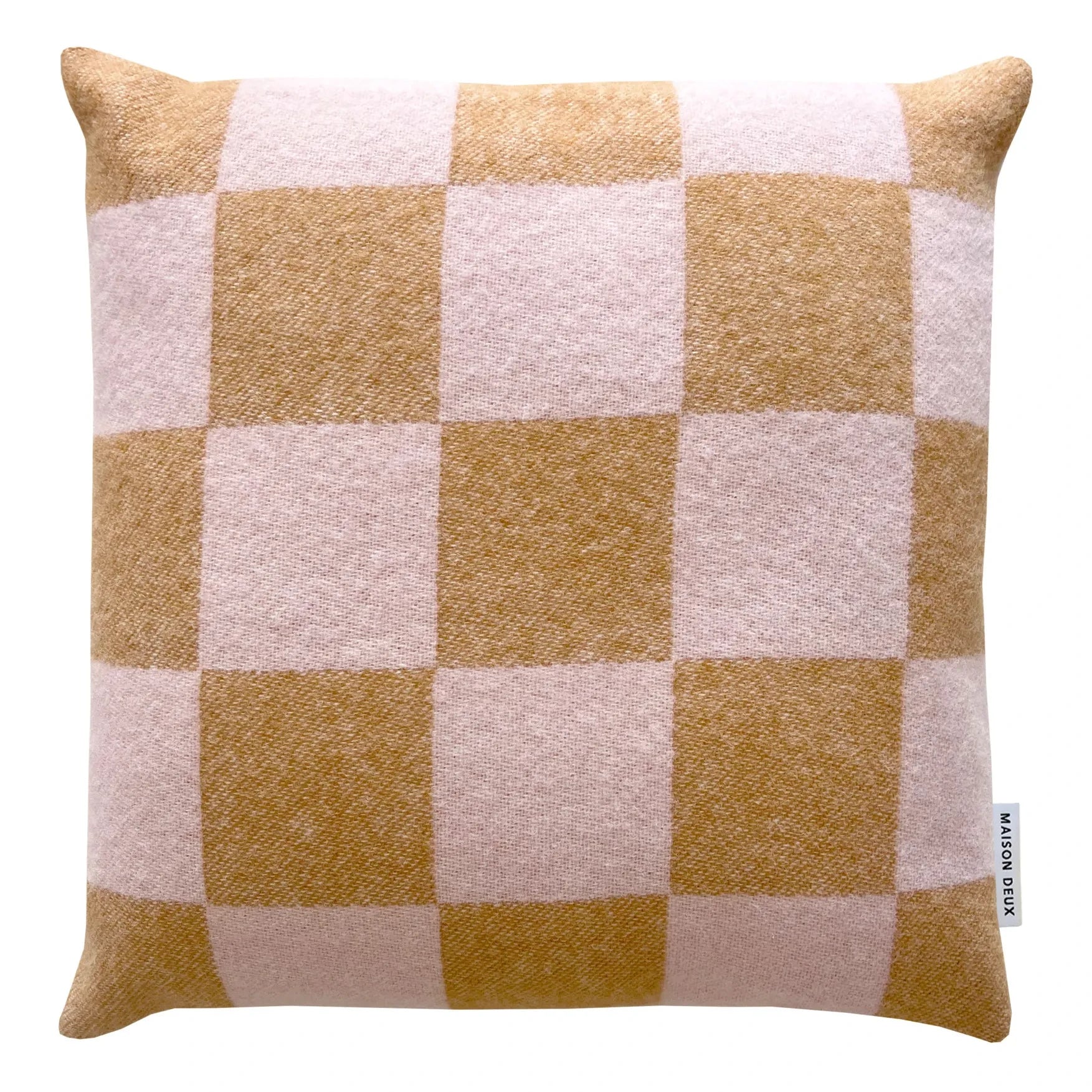 Maison Deux - Damier Wool Pillow Cover | Terracotta