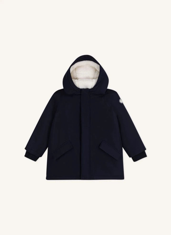Petit Bateau - Fermuarlı Parka, Sherpa astarlı | Gece mavisi