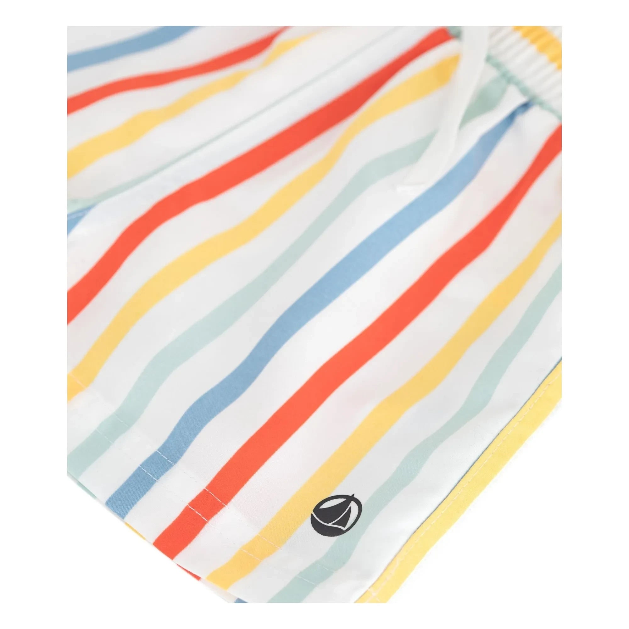Petit Bateau - Baby Striped Recycled Fiber Swim Shorts | White