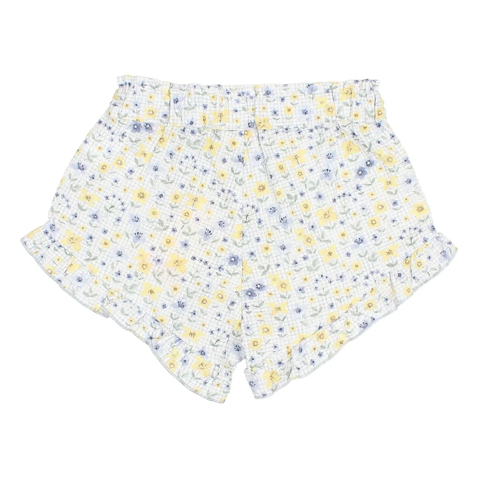 Búho - Seersucker floral print shorts | Light blue