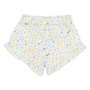 Búho - Seersucker floral print shorts | Light blue