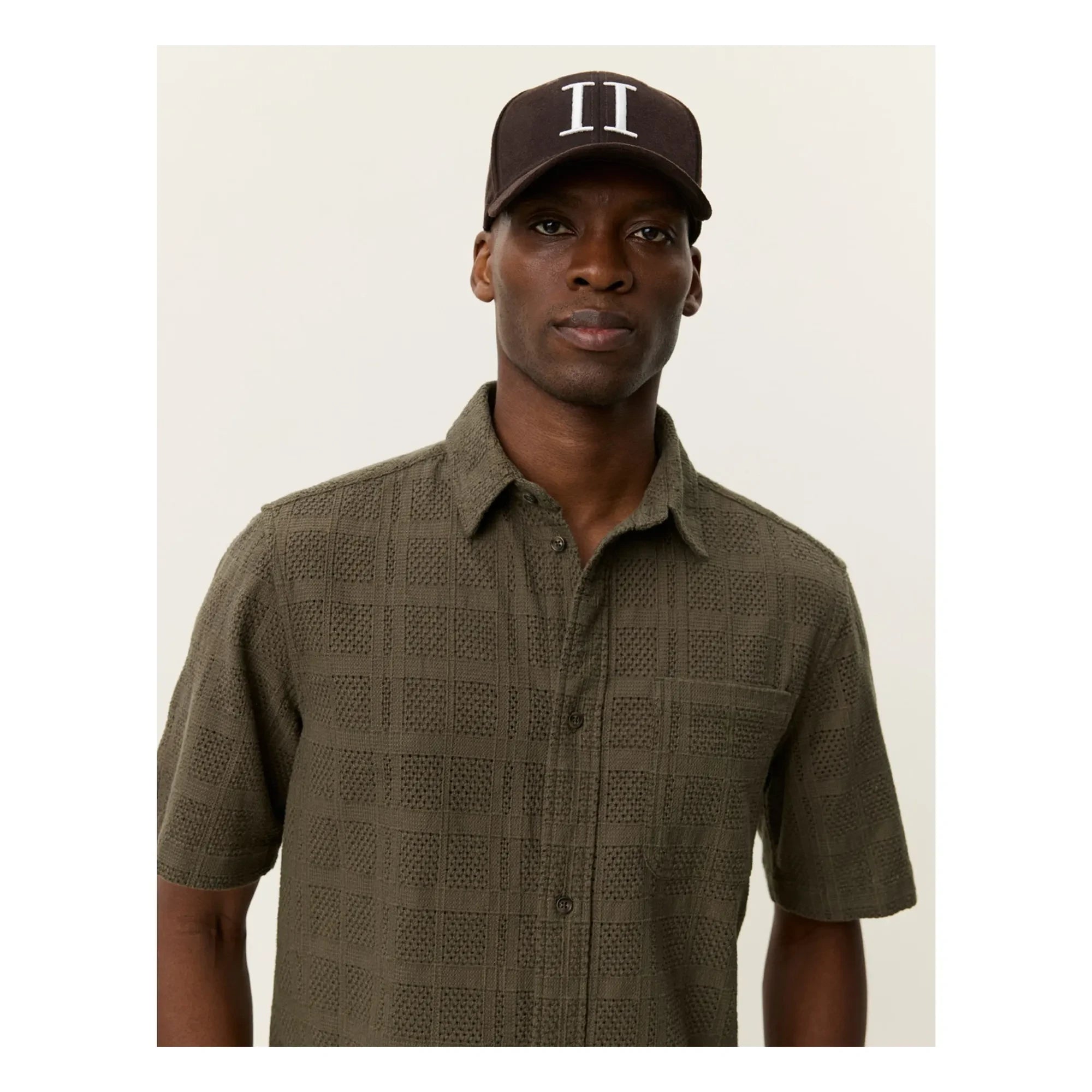 Les Deux - Charlie Cotton Short Sleeve Shirt | Khaki