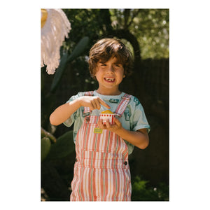 Favorite People - Lasagna Striped Short Jumpsuit | Pink