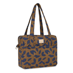 Nobodinoz - Hyde Park Blue Leaves Waterproof Baby Bag | Blue