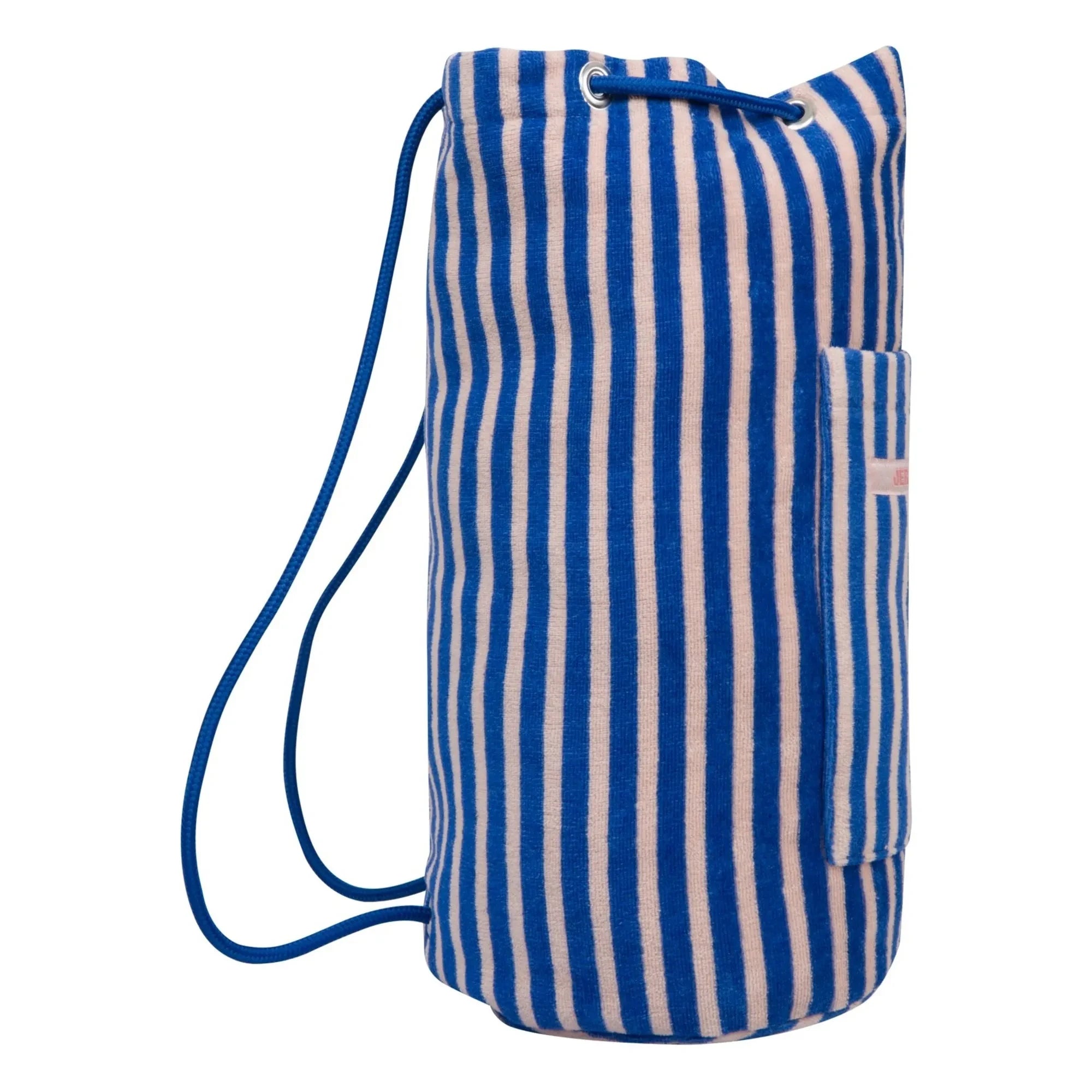 Jera Mini - Pink Striped Towel Pocket Backpack | Light Pink