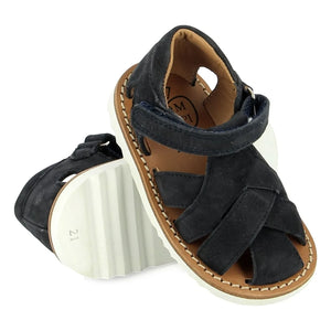 Pom d'Api - Waff Cross Nubuck Sandals | Navy Blue