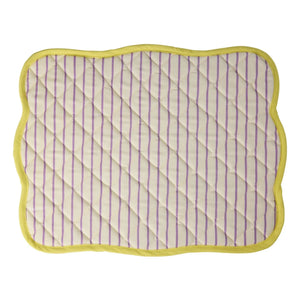 Rice - Striped quilted placemat | Purple