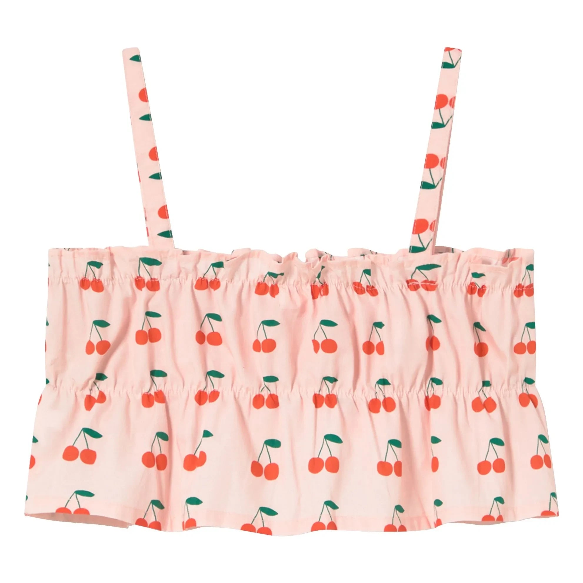 Tinycottons - Cherry Gathered Top | Light Pink