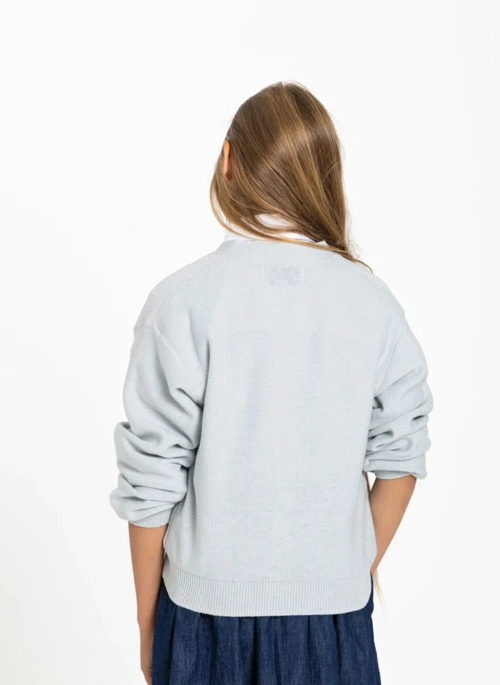 Smallable Kid - Alvi Glow Up Wool Cardigan | Light Blue