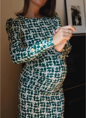 Paloma Collection - Thelma Sintra Hamile Elbisesi | Yeşil