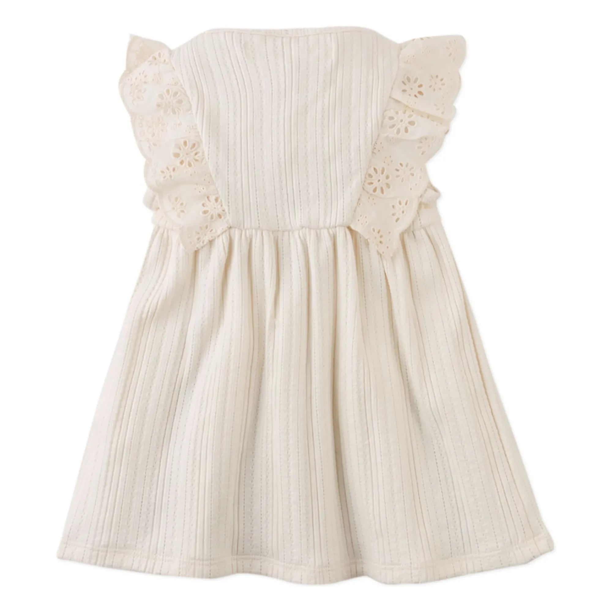 Gingersnaps - Elowyn Embroidered Ruffled Dress | Ecru