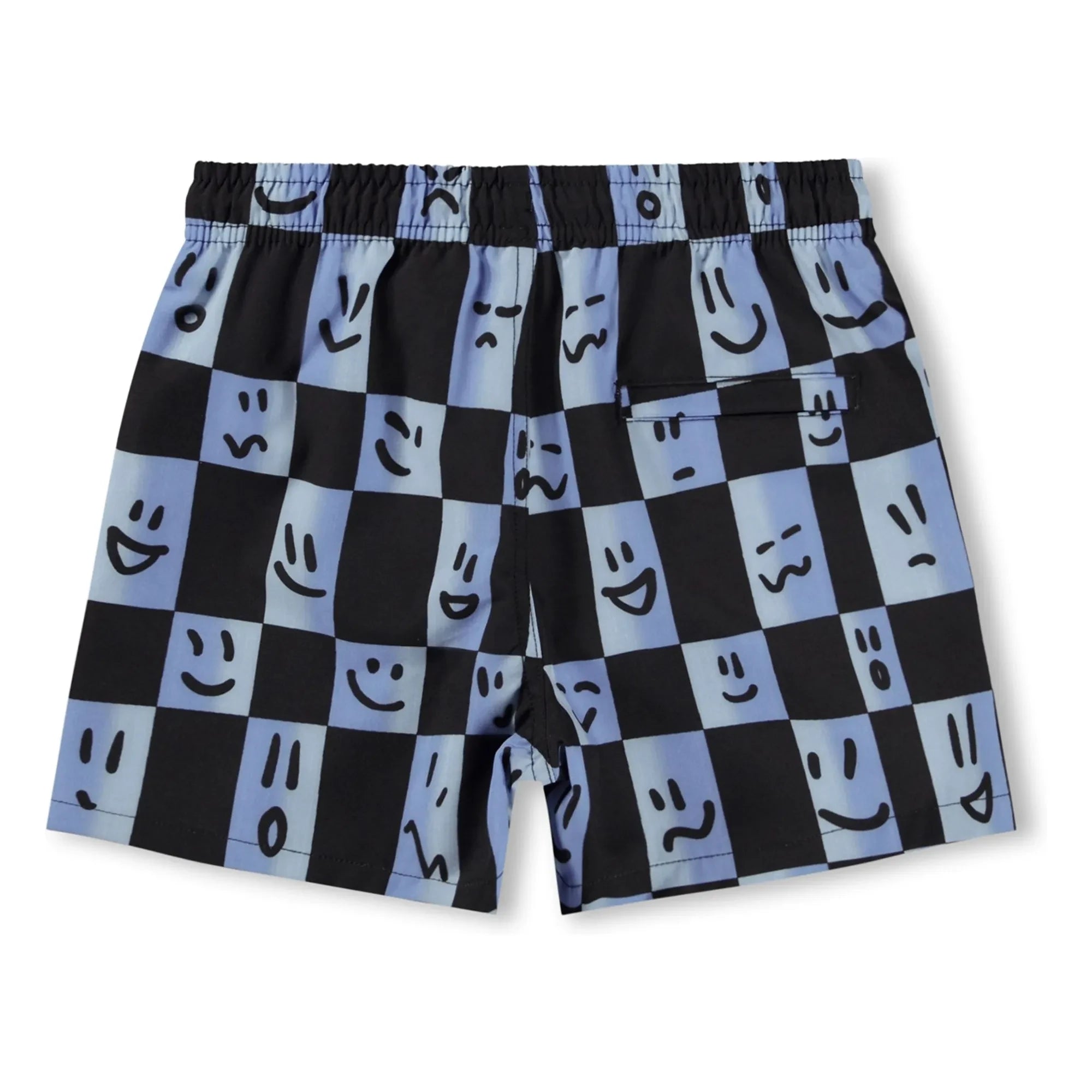 Molo - Niko Smiles Carreaux Recycled Fiber Swimsuit Shorts | Blue