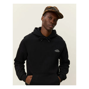Les Deux - Ben Globe Organic Cotton Hoodie | Dark Black