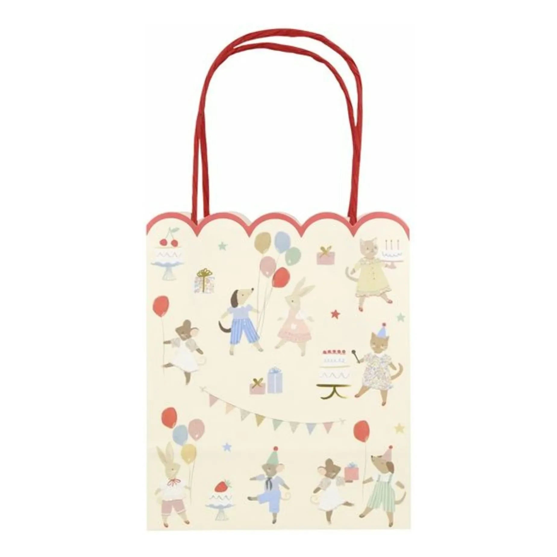 Meri Meri - Animal Friends doğum günü çantaları - 8'li Set