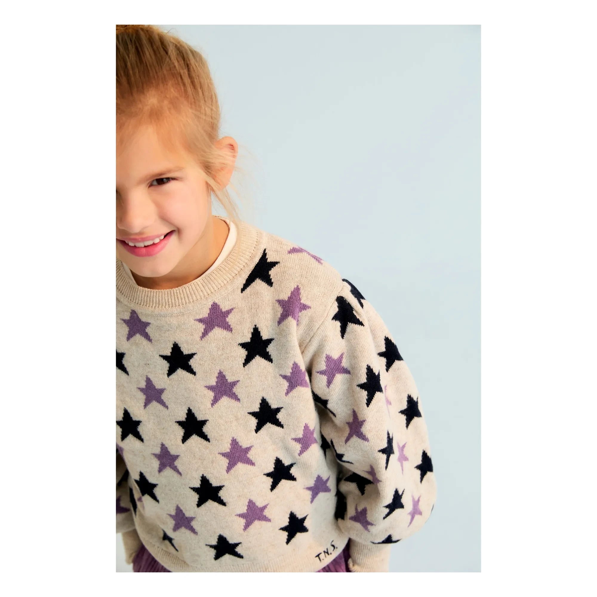 the new society - Ximena Etoiles Wool and Recycled Fiber Sweater | Beige