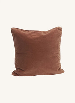 Madam Stoltz - Velvet pillowcase | Brick red