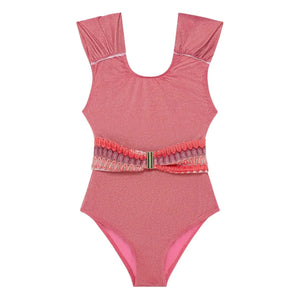 Lison Paris - Dolce Vita Metallic One-Piece Swimsuit | Pink