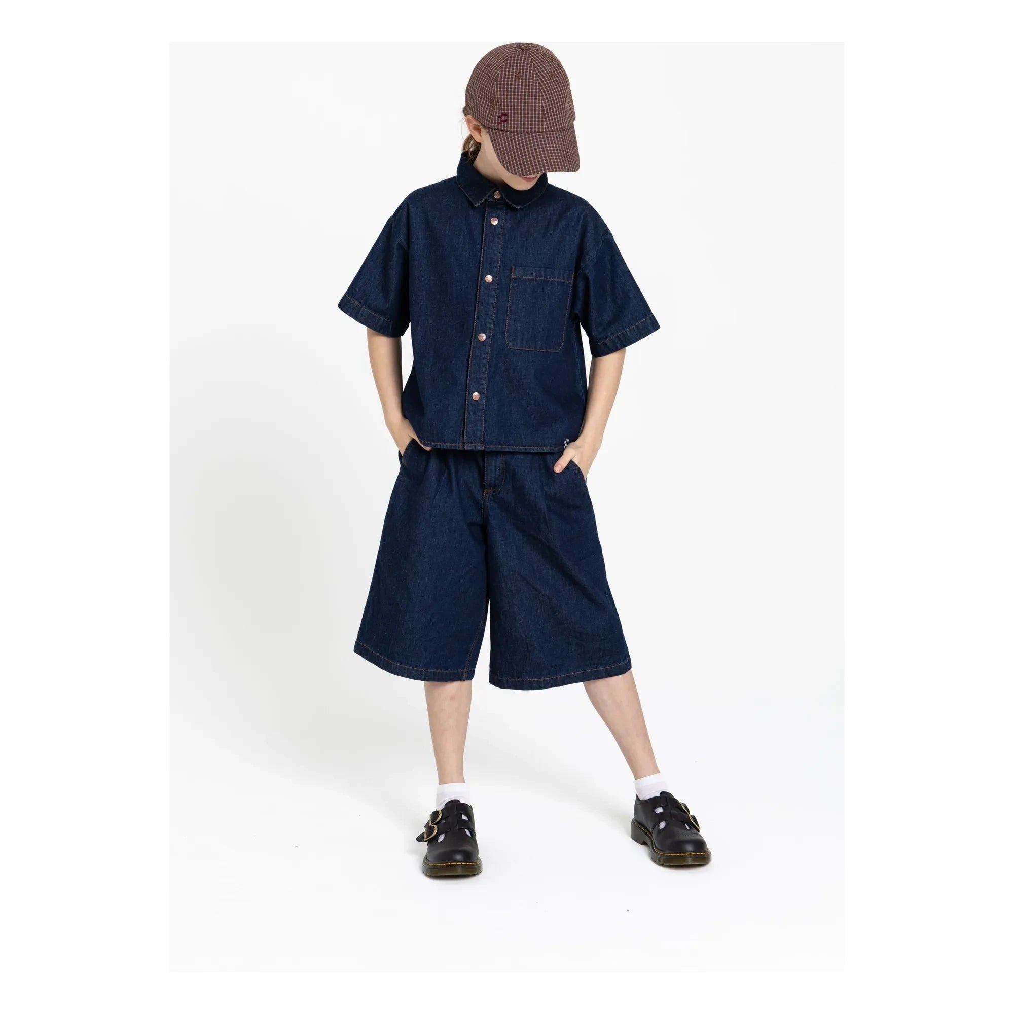 Finger in the nose - Bermuda Shorts Denim Tate | Dark Blue