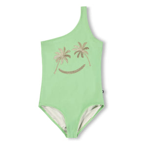 Molo - Asymmetrical Swimwear Nai Golden Smile Recycled Fibres | Anise green