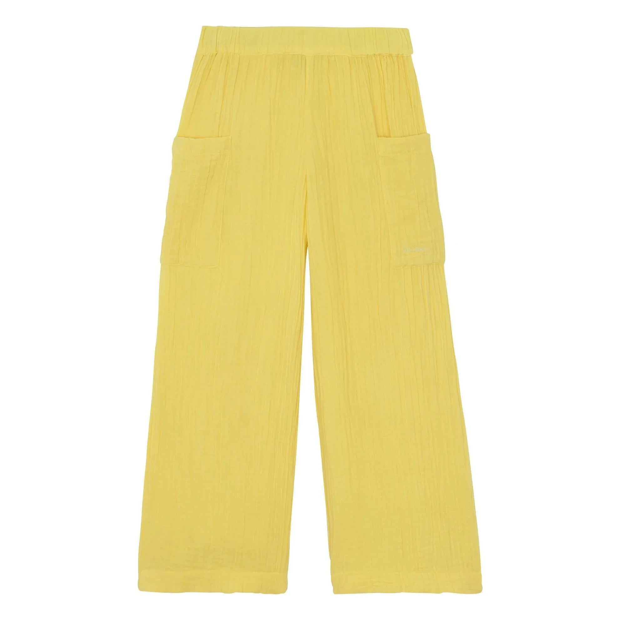 Bonton - Lauren Cotton Gauze Pocket Trousers | Yellow