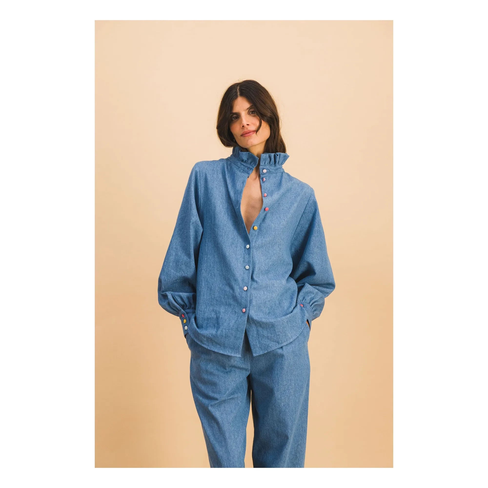 Elise Chalmin - Josette Cotton Shirt | Blue