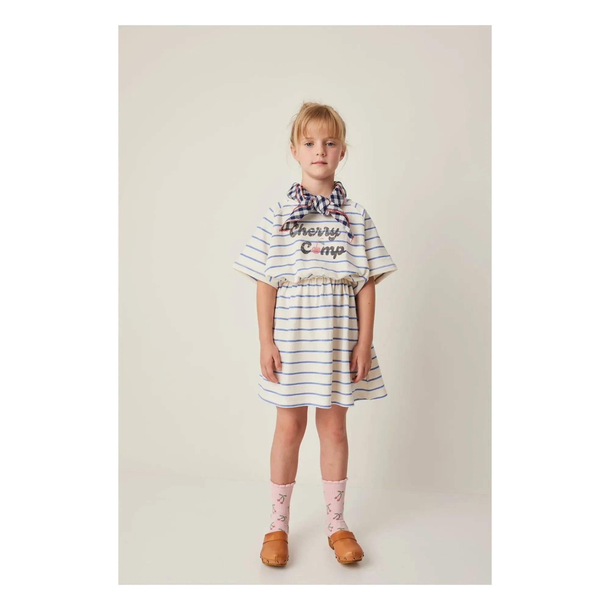 Tocoto Vintage - Terry Çizgili Elbise | Ecru