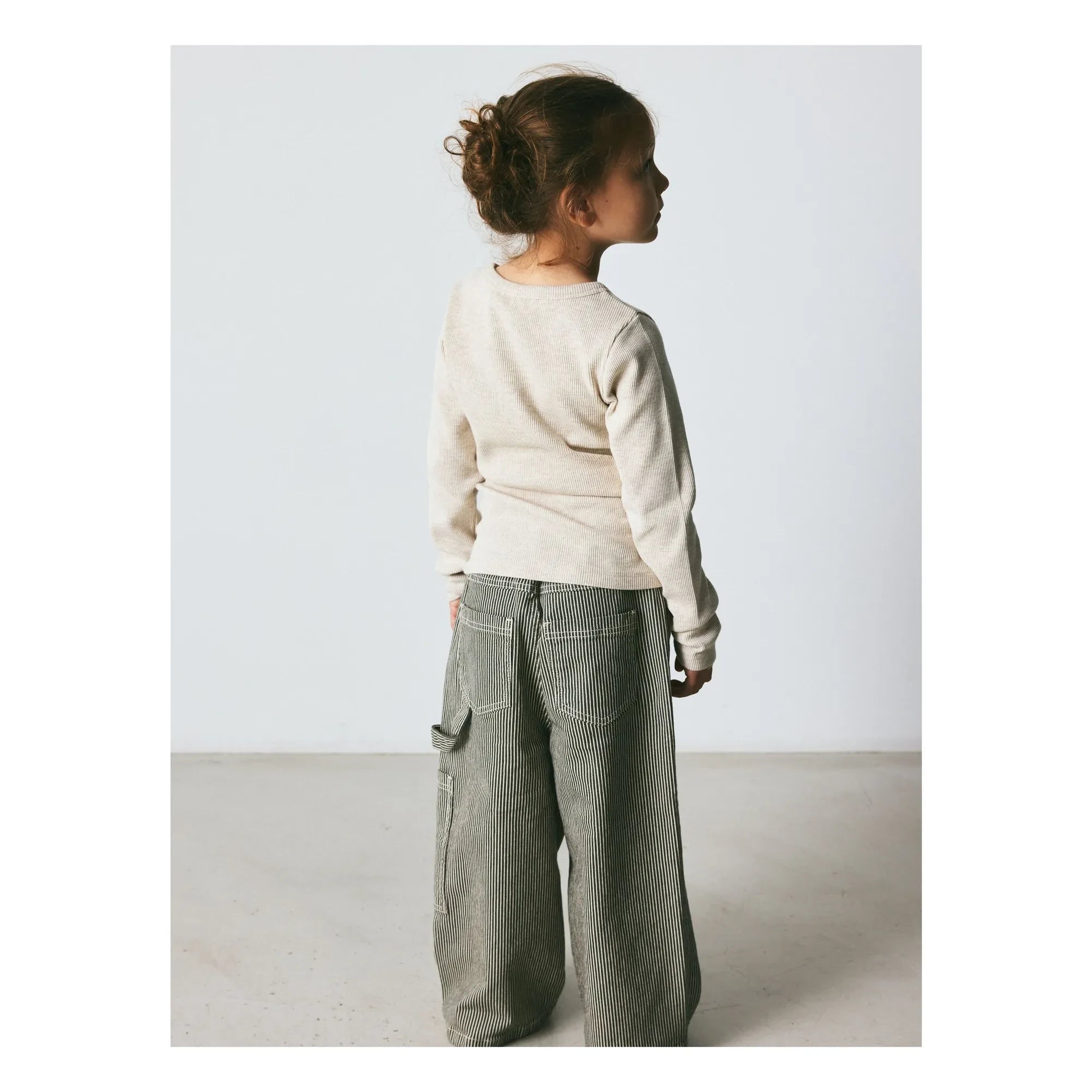 Brunobruno Nation - Flynn Organic Cotton Striped Trousers | Dark green