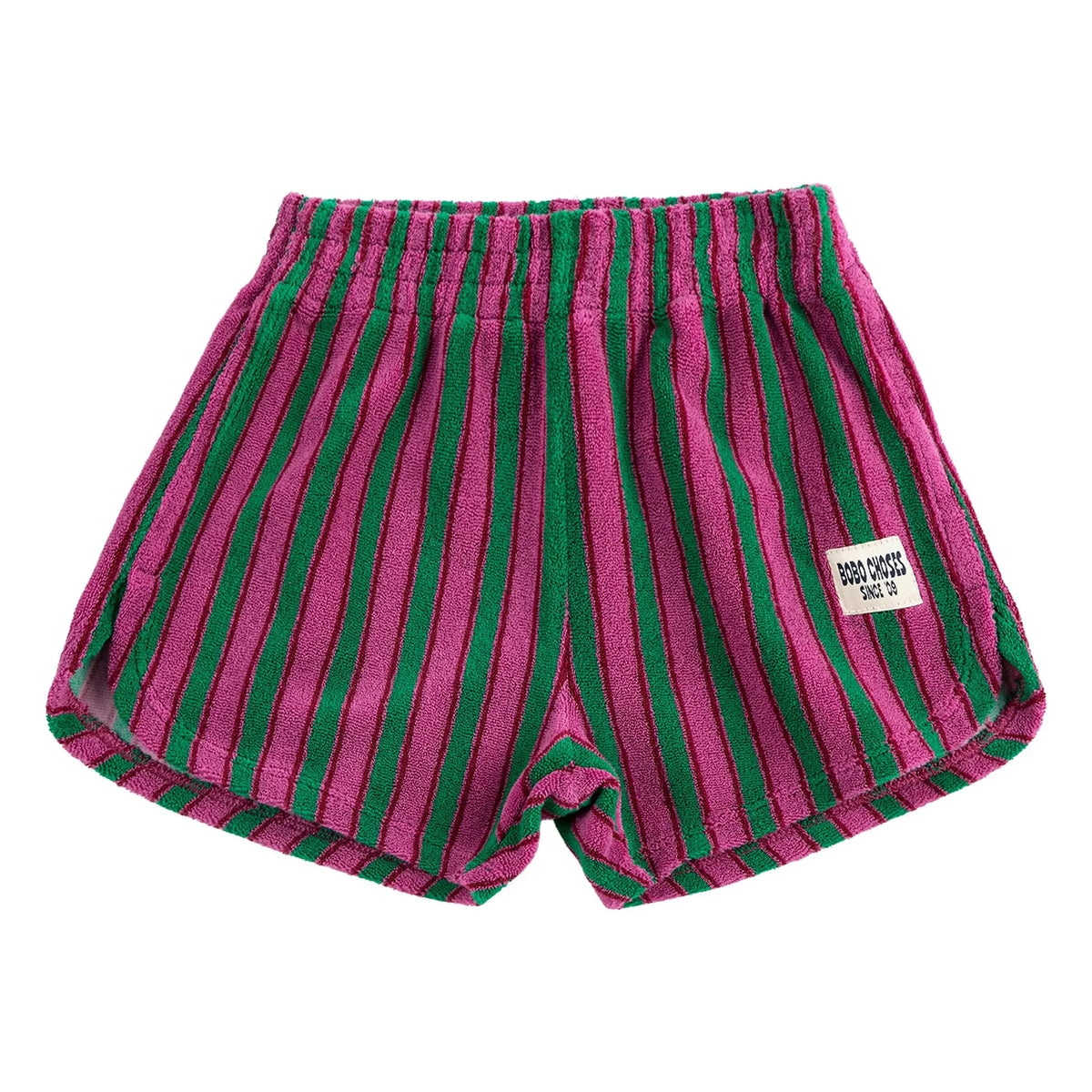 Bobo Choses - Striped Towel Shorts | Green
