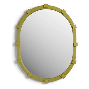 &Klevering - Chunk oval ayna | Yeşil
