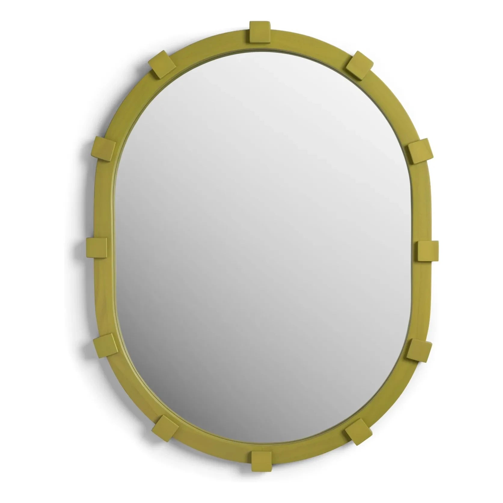 &Klevering - Chunk oval ayna | Yeşil