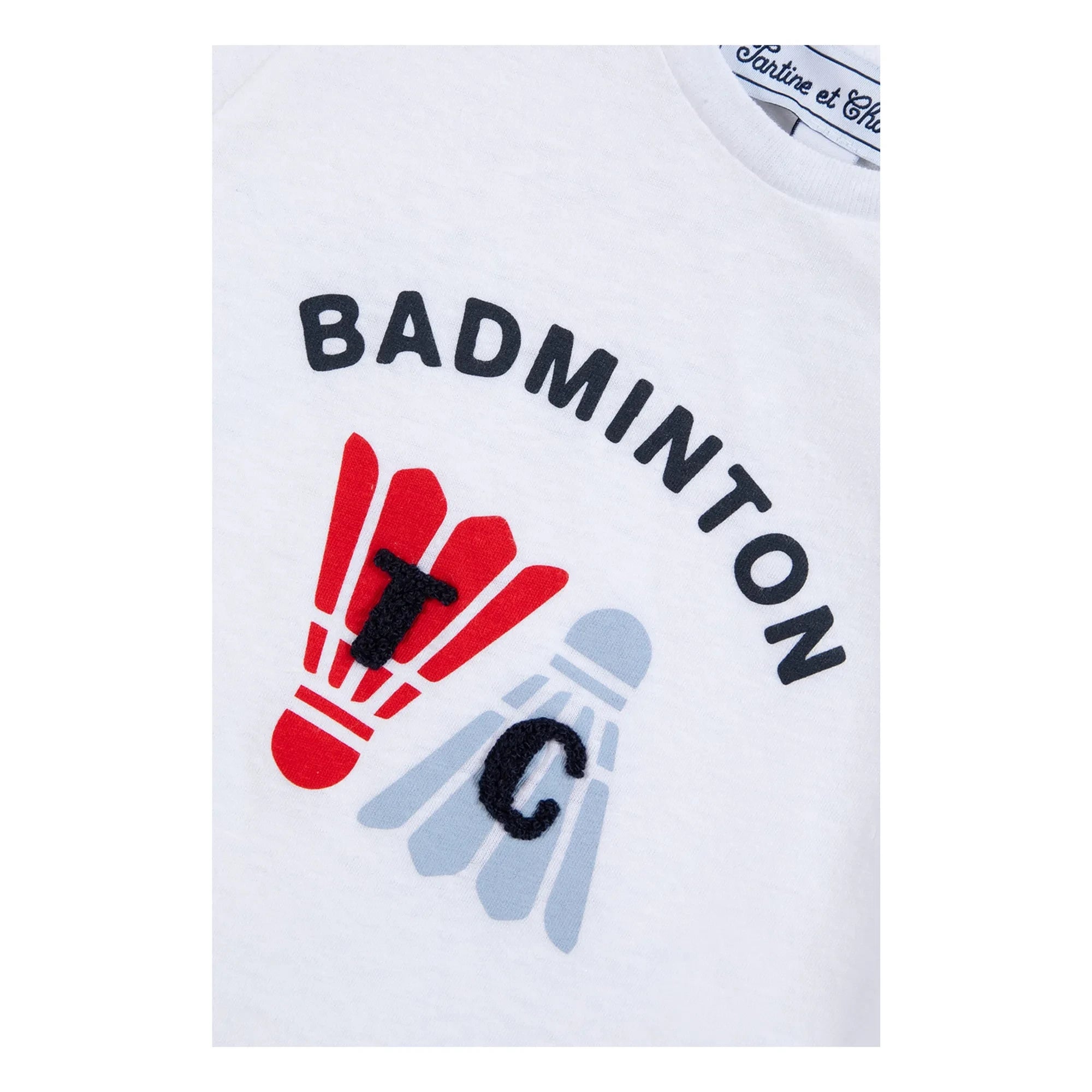 Tartine et Chocolat - Badminton Shuttlecock T-shirt | White