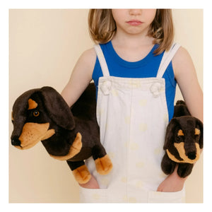La Pelucherie - Eugène Dachshund Plush 25 cm | Black