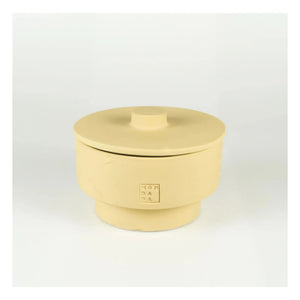 Mon Dada - June Sahara Double Outdoor Candle with Lid, Neutral Scent | Pale Yellow