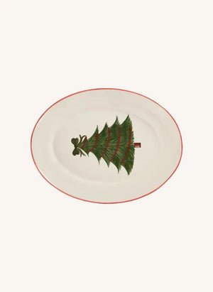 Anna + Nina - Christmas Tree Serving Plate | White