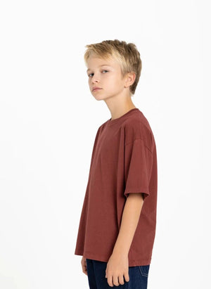 Smallable Kid - Nils Organic Cotton T-Shirt | Brick Red
